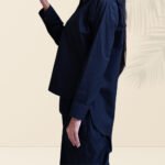 Classic Black Cotton Co-Ord Set for Women | Minimalist Long Sleeve Top & Trousers - Image 6
