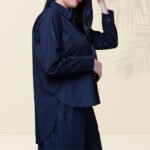 Classic Black Cotton Co-Ord Set for Women | Minimalist Long Sleeve Top & Trousers - Image 3