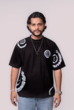Men’s Black Graphic T-Shirt – Abstract Edition - Image 4