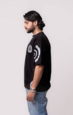 Men’s Black Graphic T-Shirt – Abstract Edition - Image 2