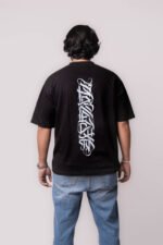 Men’s Black Graphic T-Shirt – Abstract Edition - Image 3