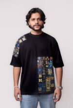 Men’s Black Tribal Graphic T-Shirt – Bold Streetwear - Image 2