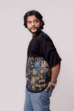 Men’s Black Tribal Graphic T-Shirt – Bold Streetwear