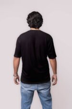 Men’s Black Graphic T-Shirt – Astronaut Moon Edition - Image 4