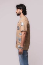 Men’s Graphic Beige T-Shirt – Casual Travel Print - Image 3