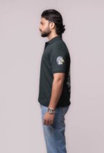 Men’s Dark Green Polo T-Shirt – Motorcycle Adventure Edition - Image 4