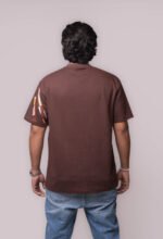 Men’s Brown Graphic T-Shirt – Geometric Edition - Image 3