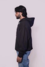 Men’s Black Graphic Hoodie – Tribal Skull Edition - Image 2