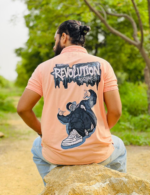 Men’s Peach Polo T-Shirt – Revolution Streetwear Edition