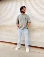 Men’s Olive Green Graphic T-Shirt – Ethnic Rug Inspired Print - Image 3