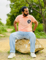 Men’s Peach Polo T-Shirt – Revolution Streetwear Edition - Image 4