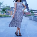 Floral Printed Sleeveless Midi Dress for Women | Elegant Summer A-Line Dress