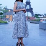 Floral Printed Sleeveless Midi Dress for Women | Elegant Summer A-Line Dress - Image 2