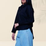 Black Pure high‐low shirt.  - Image 4