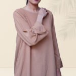 Minimal Chic Two-Piece | Camel Brown Shirt with Aqua Green Pants - Image 3