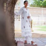 White Embroidered Cotton Kurta Set | Elegant Summer Outfit for Women - Image 2