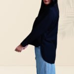 Black Pure high‐low shirt.  - Image 3