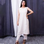 Elegant Off-White Embroidered Kurti with Trouser | Minimal Chic Women’s Wear - Image 5