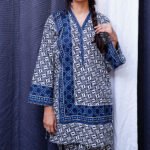 Blue Geometric Printed 2-Piece Set | Effortless Everyday Chic - Image 2