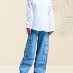 White Cutwork Linen Shirt | Minimalist Everyday Elegance - Image 2