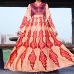 Fiery Grace Dress | Premium Satin Printed Maxi for Women