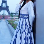 Royal Blue Elegance Dress | Premium Printed Satin Maxi for Women - Image 5