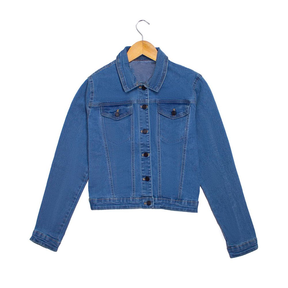 2.1 Girls Classic Blue Denim Jacket - Image 1